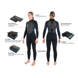 Dakine 2022 Womens QUANTUM Back Zip F/L 3/2mm