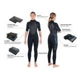 Dakine 2022 Womens QUANTUM Back Zip Short Sleeve Full 2/2mm